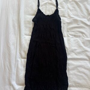 H&M Black Ruched dress